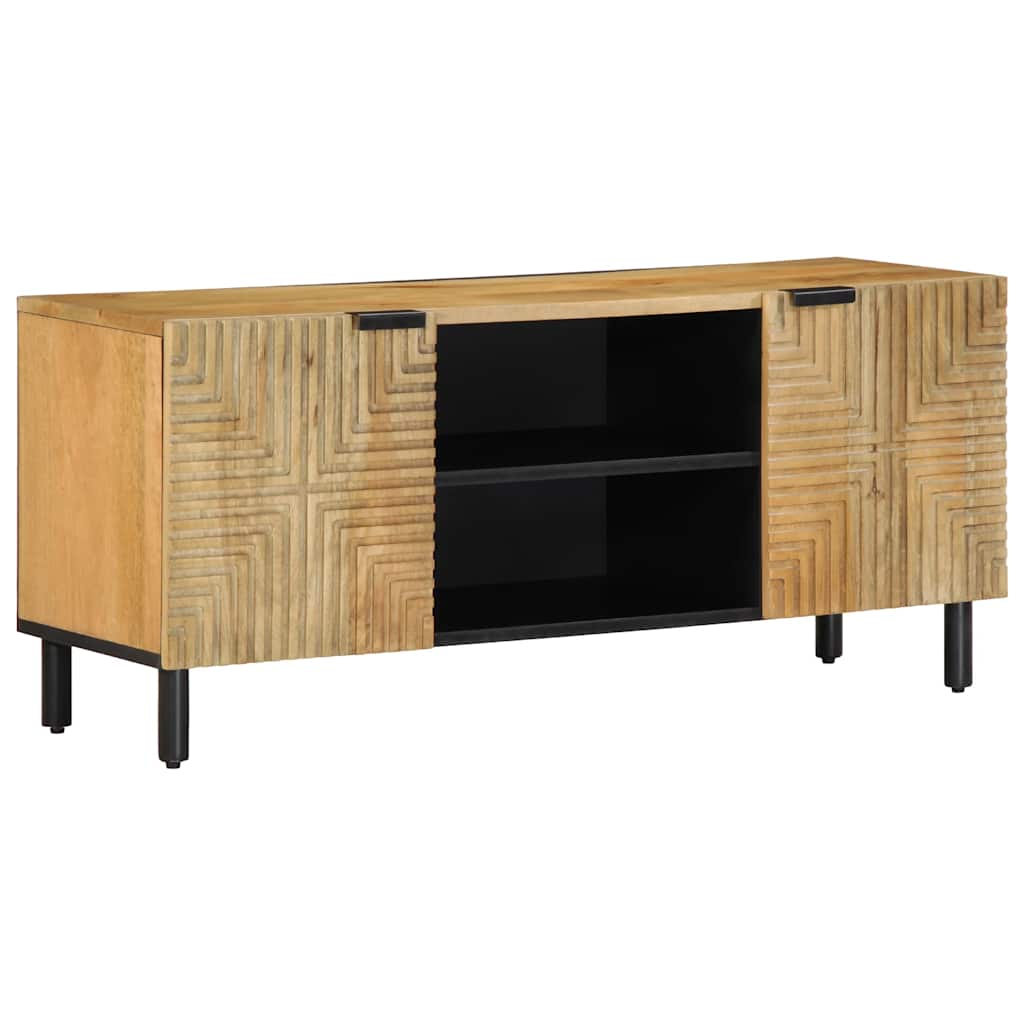 vidaXL TV-Schrank Braun 105x33x46 cm Massivholz Mango
