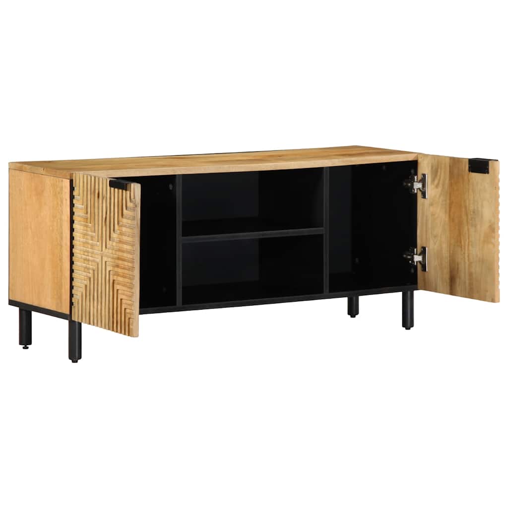 vidaXL TV-Schrank Braun 105x33x46 cm Massivholz Mango