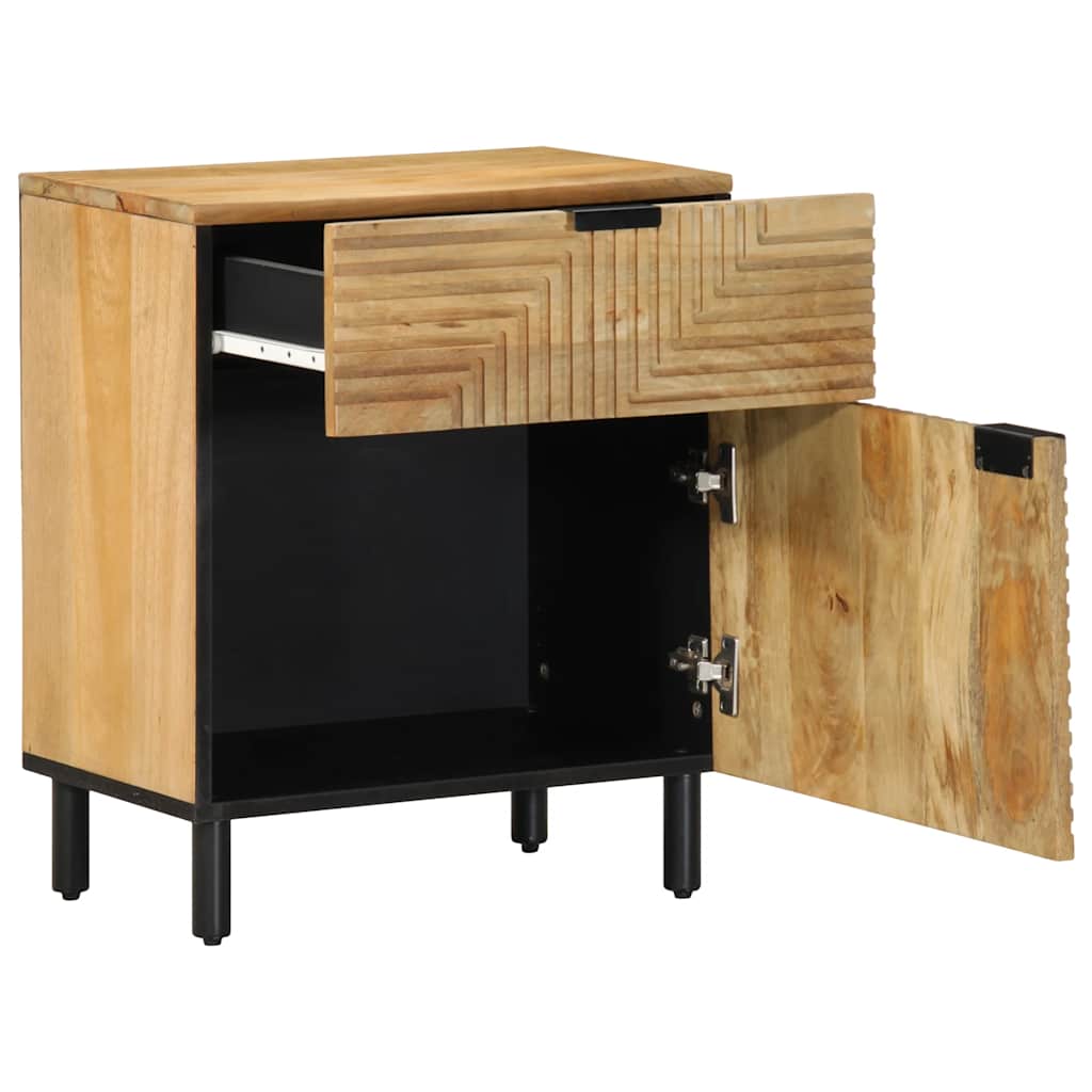 vidaXL Nachttisch Braun 50x33x60 cm Massivholz Mango
