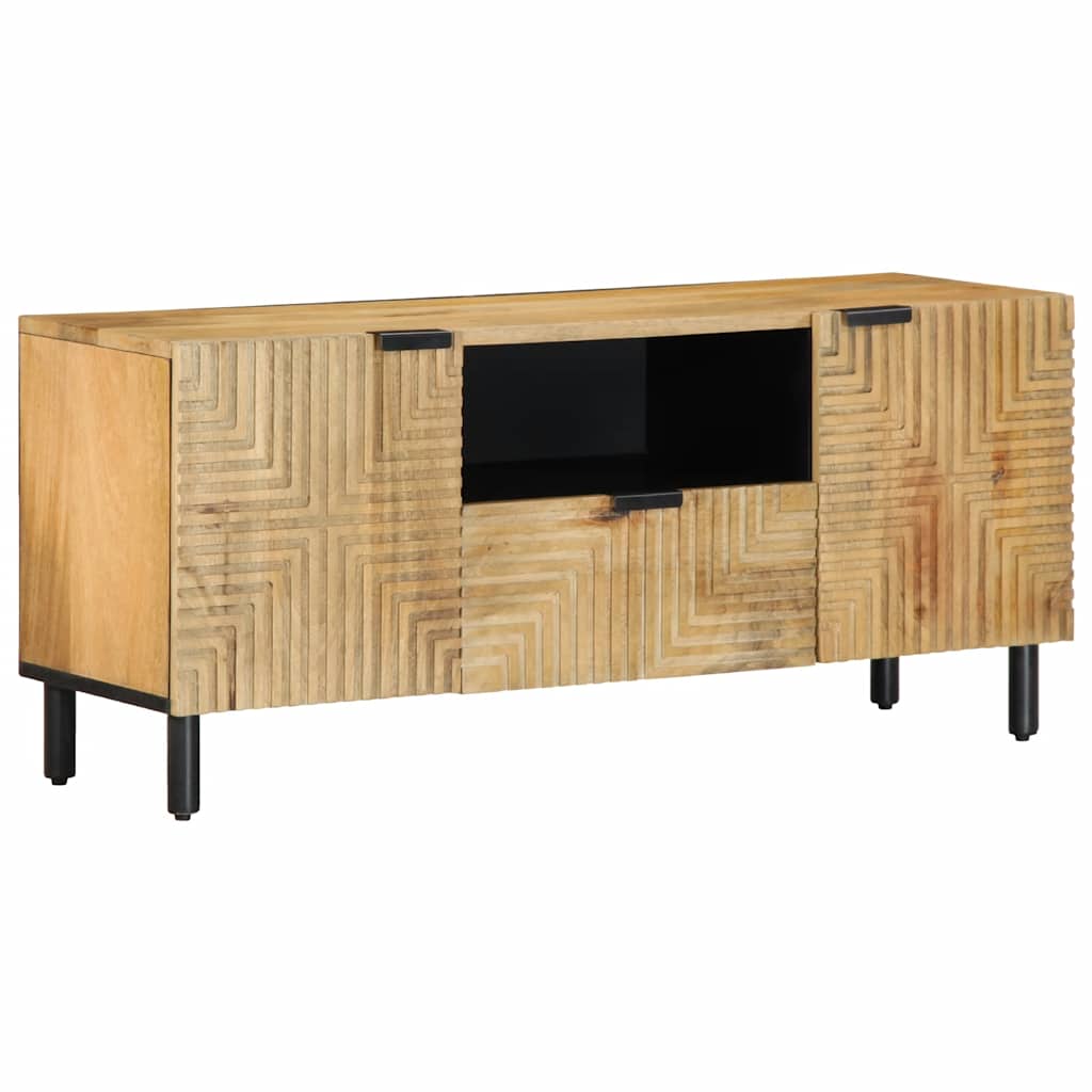 vidaXL TV-Schrank Braun 105x33x46 cm Massivholz Mango