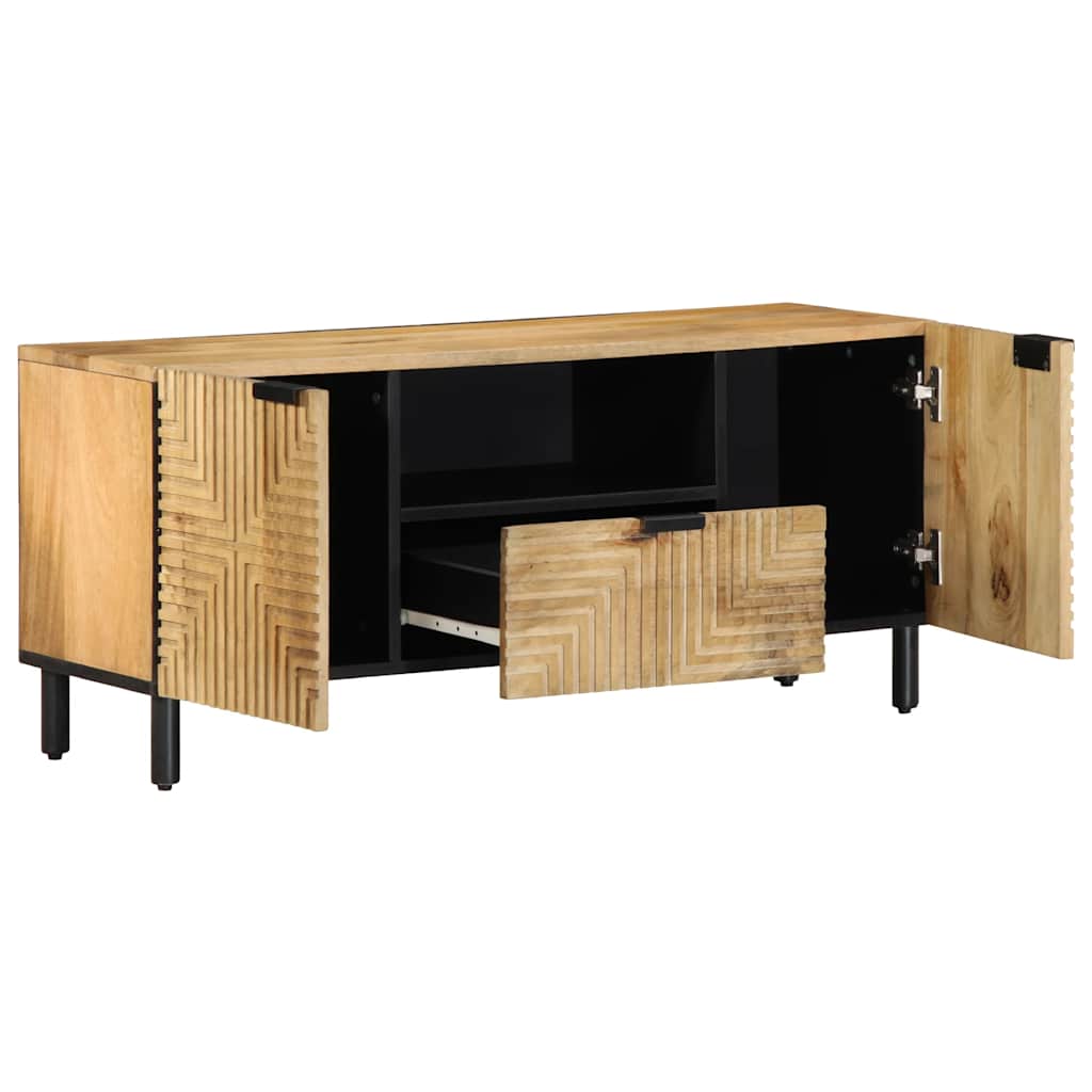 vidaXL TV-Schrank Braun 105x33x46 cm Massivholz Mango