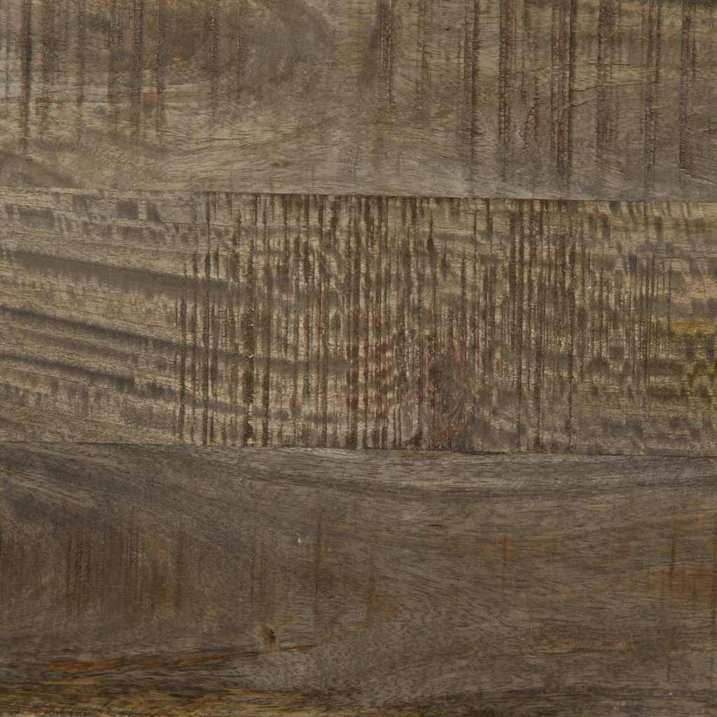 vidaXL Nachttisch Hellgrau 40x33x46 cm Massivholz Mango