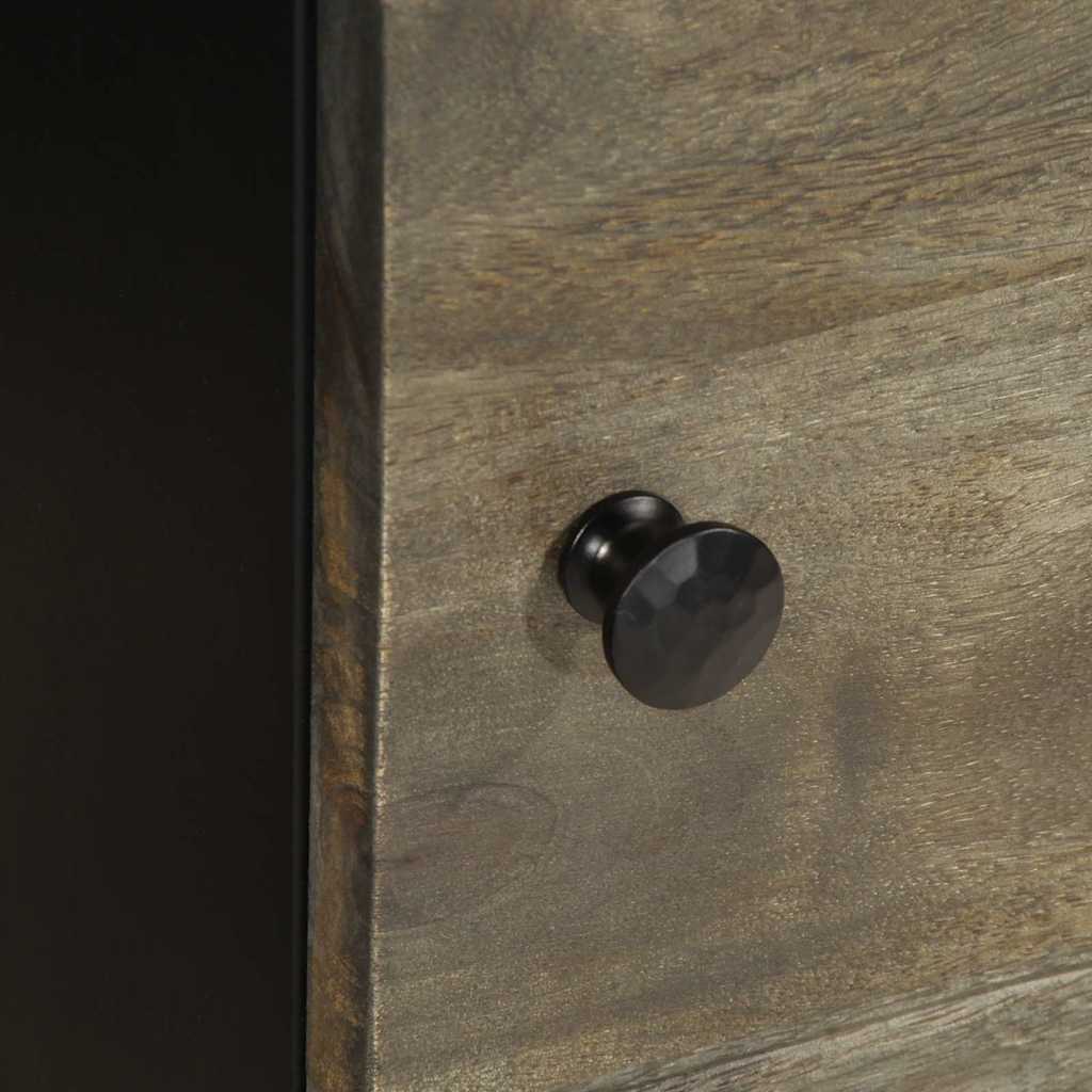 vidaXL Nachttisch Hellgrau 40x33x46 cm Massivholz Mango