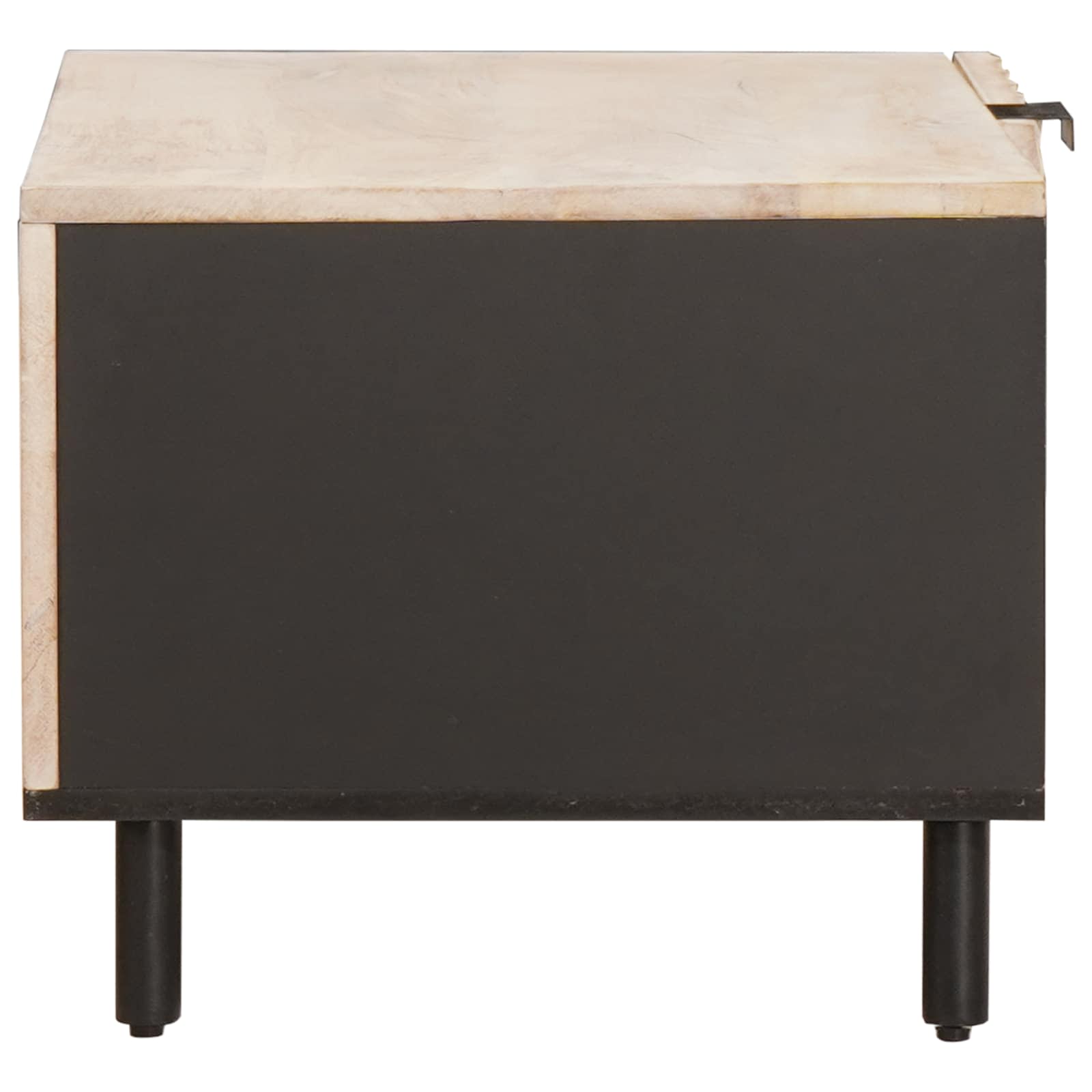 vidaXL Couchtisch Weiß 80 x 50 x 40 cm Massivholz Mango