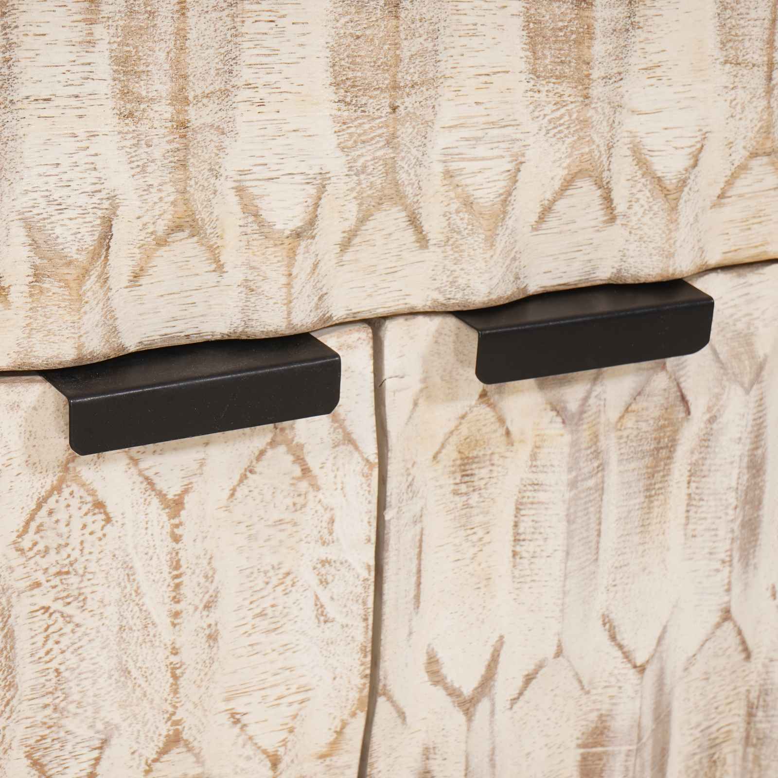 vidaXL Nachttisch mit Schubladen Weiß 50 x 33 x 60 cm Massivholz Mango