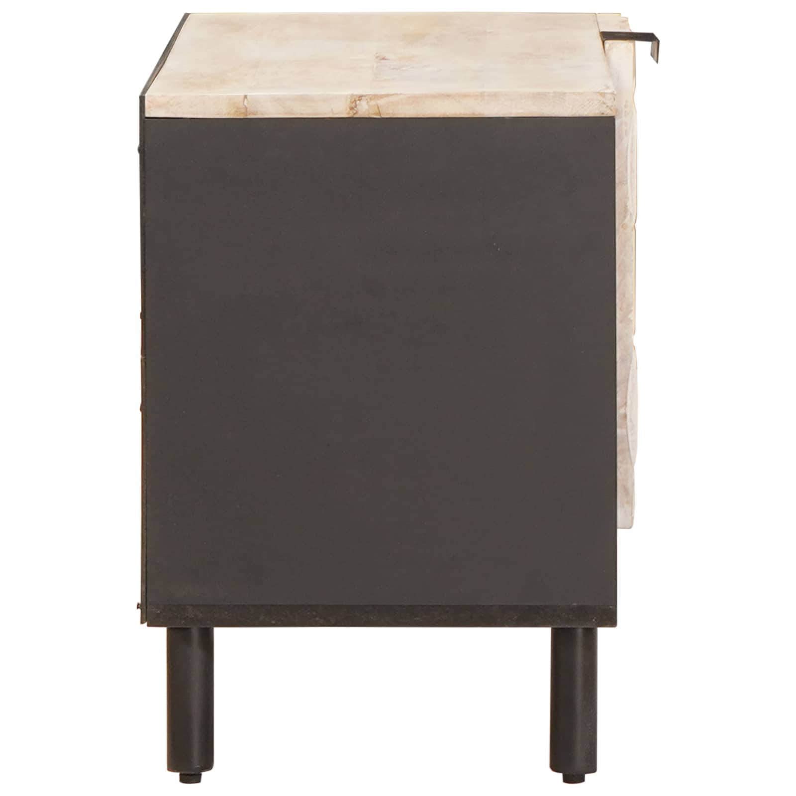 vidaXL TV-Schränk mit Tür Weiße gewaschene Oberfläche 80 x 33 x 46 cm