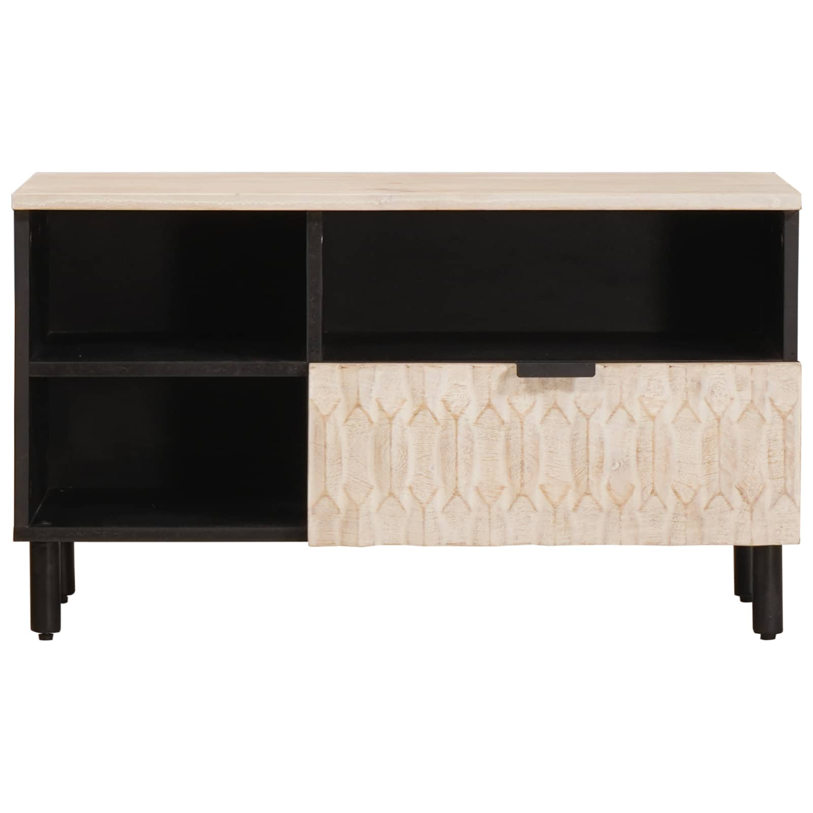 vidaXL TV-Schränk Weiße gewaschene Oberfläche 80 x 33 x 46 cm