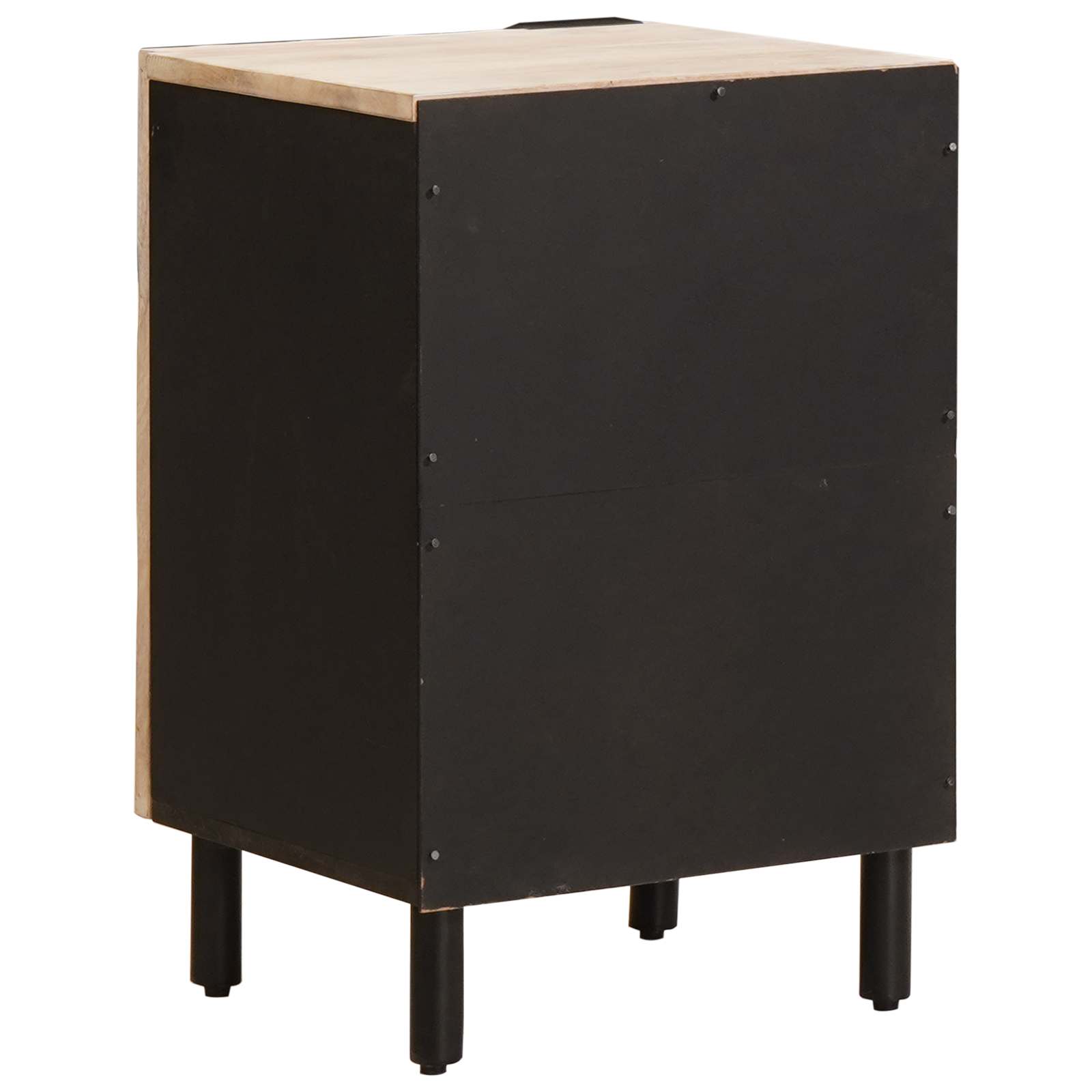 vidaXL Badezimmerschrank mit Tür Weiß 38 x 33 x 58 cm Massivholz Mango