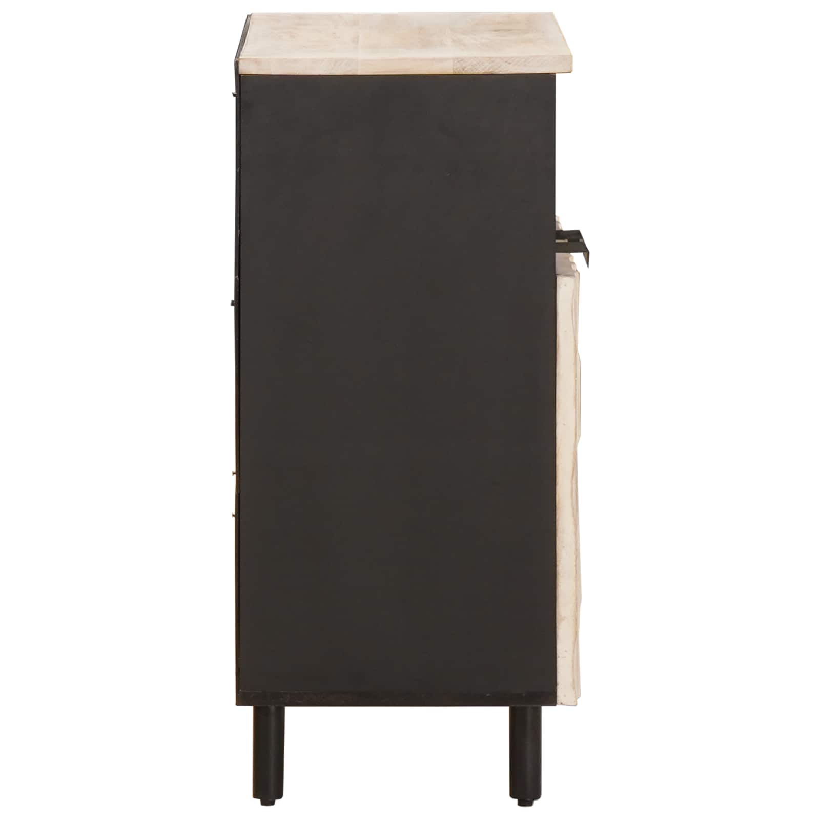 vidaXL Sideboard mit Tür Weiße gewaschene Oberfläche 60 x 33 x 75 cm