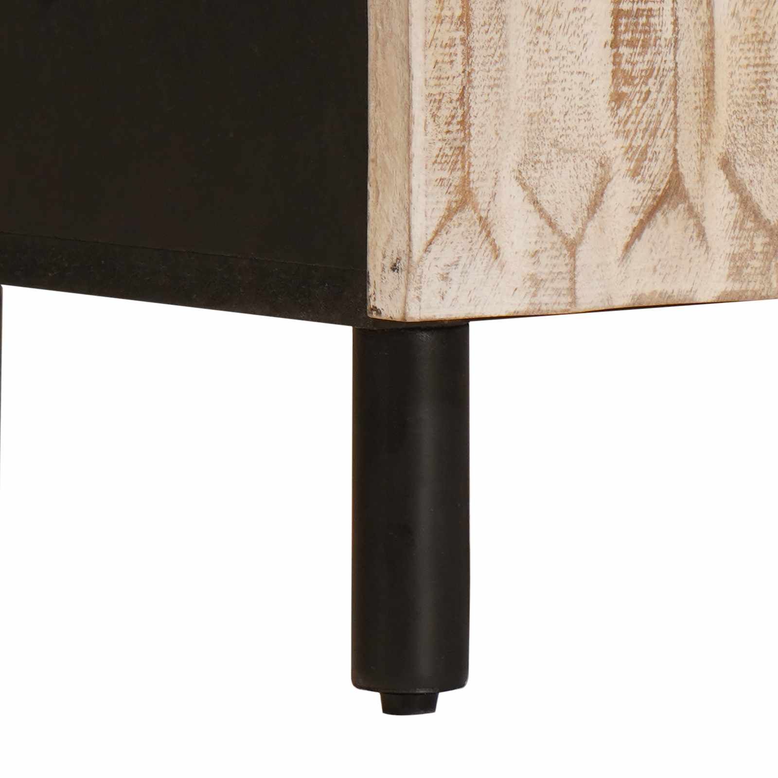 vidaXL Sideboard mit Tür Weiße gewaschene Oberfläche 60 x 33 x 75 cm