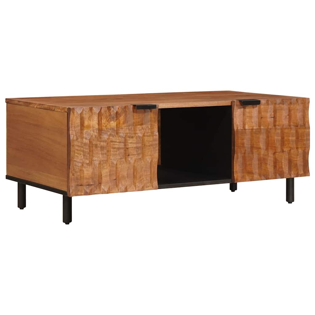 vidaXL Couchtisch Weiß 100 x 54 x 40 cm Massivholz Mango