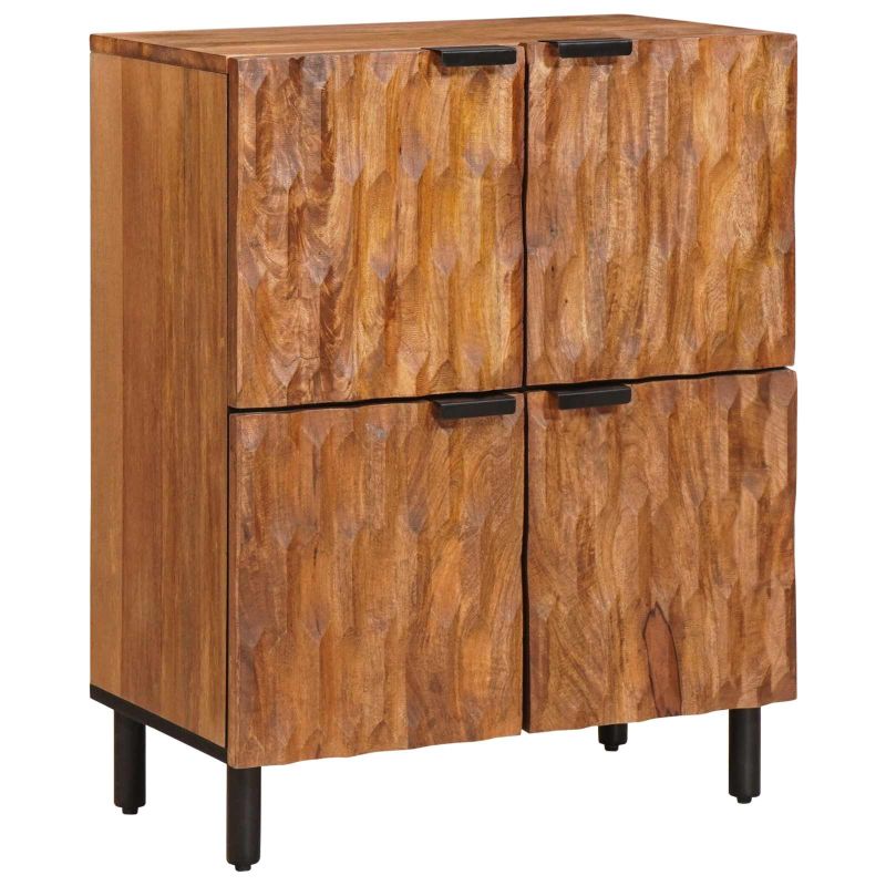 vidaXL Sideboard mit Tür Weiße gewaschene Oberfläche 60 x 33 x 75 cm