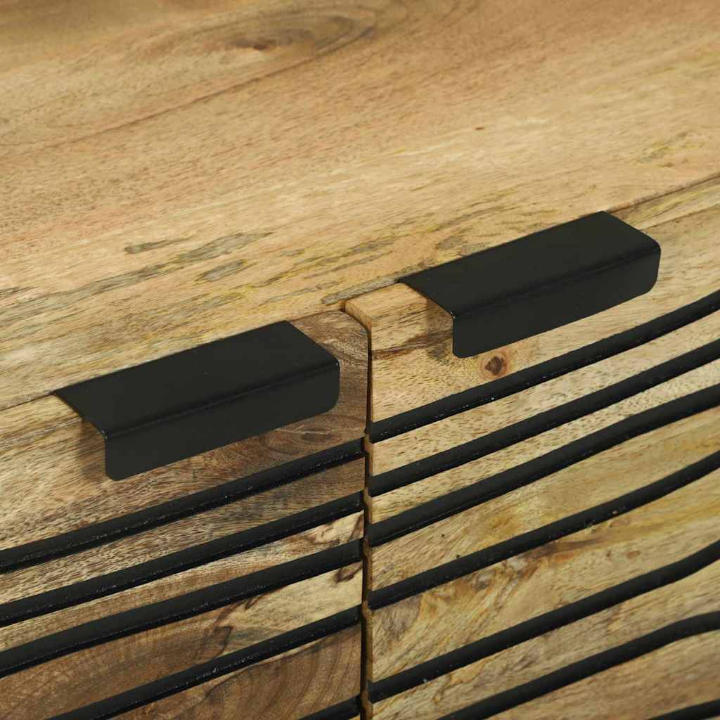 vidaXL Couchtisch Braun und Schwarz 80 x 50 x 40 cm Massivholz Akazie