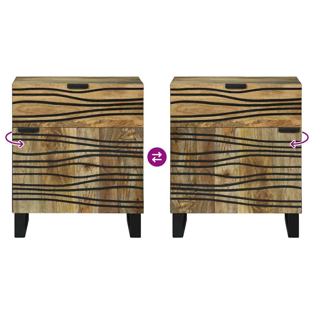 vidaXL Nachttisch Braun 50 x 33 x 60 cm Massivholz Akazie