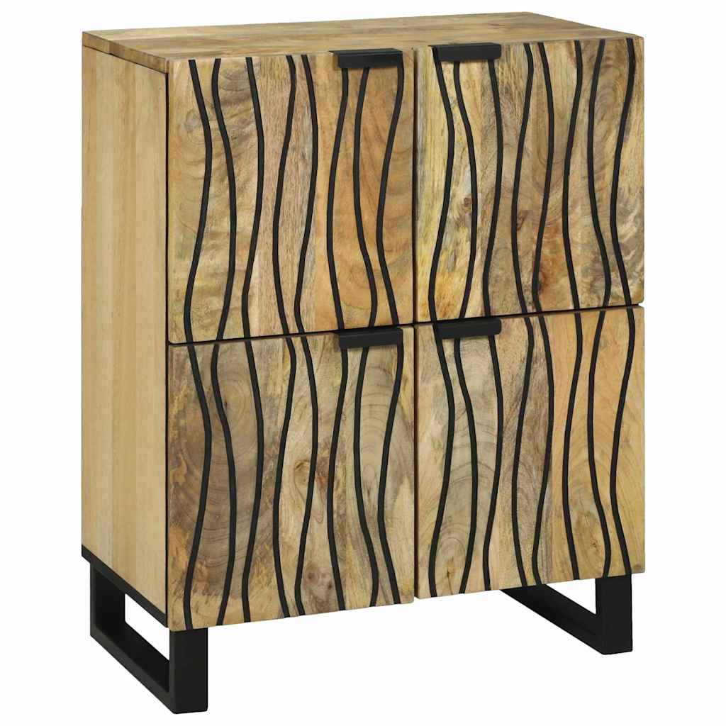 vidaXL Sideboard Braun 60 x 33 x 75 cm massives Mangoholz