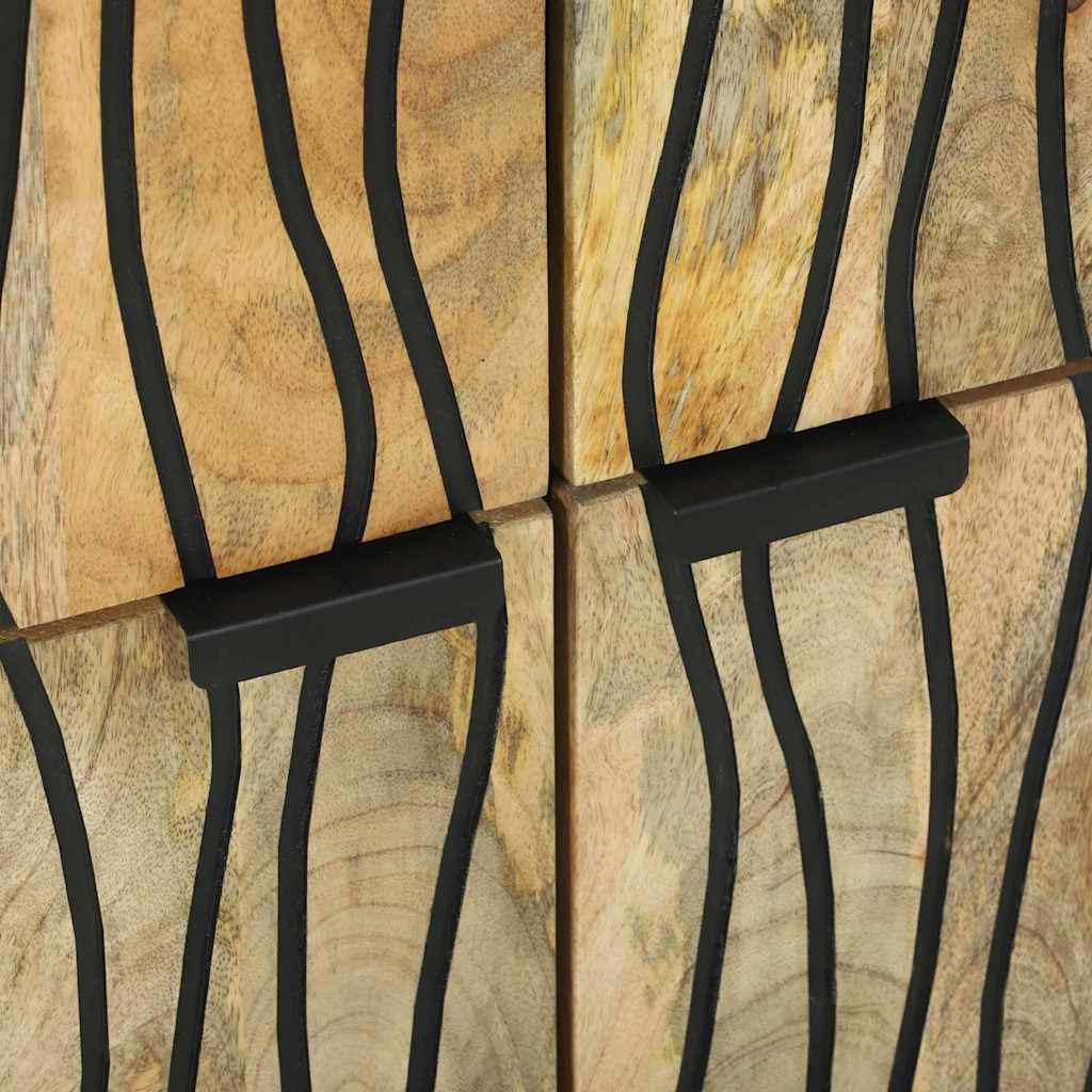 vidaXL Sideboard Braun 60 x 33 x 75 cm massives Mangoholz