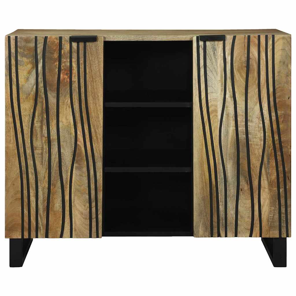 vidaXL Sideboard Braun 90 x 33 x 75 cm massives Mangoholz