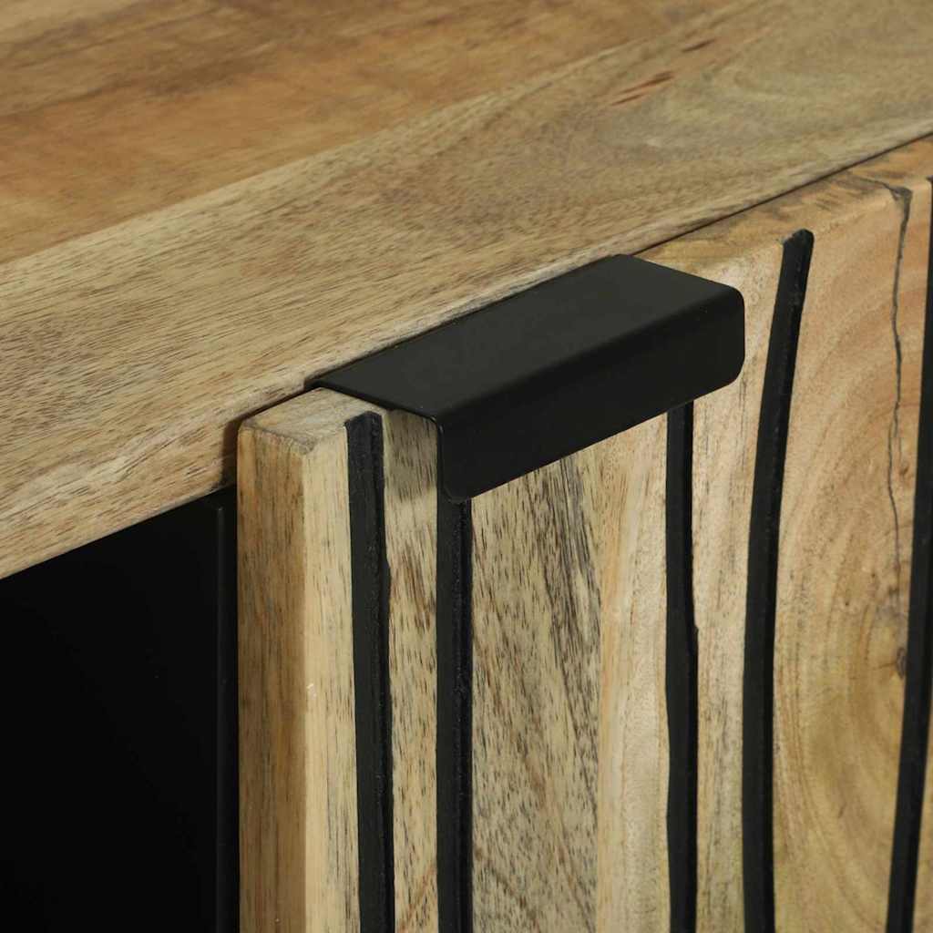 vidaXL Sideboard Braun 90 x 33 x 75 cm massives Mangoholz