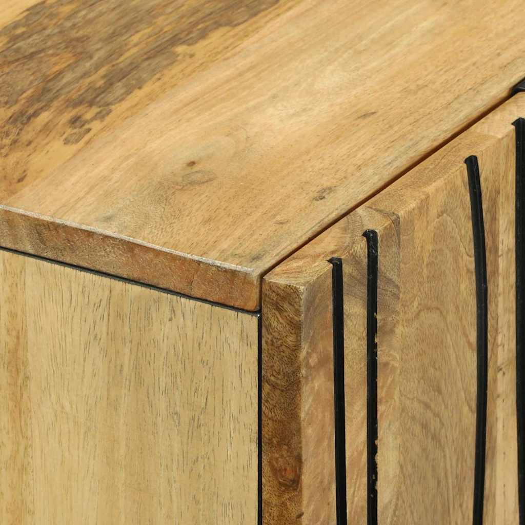 vidaXL Hochboard Braun 60 x 33 x 100 cm massives Mangoholz