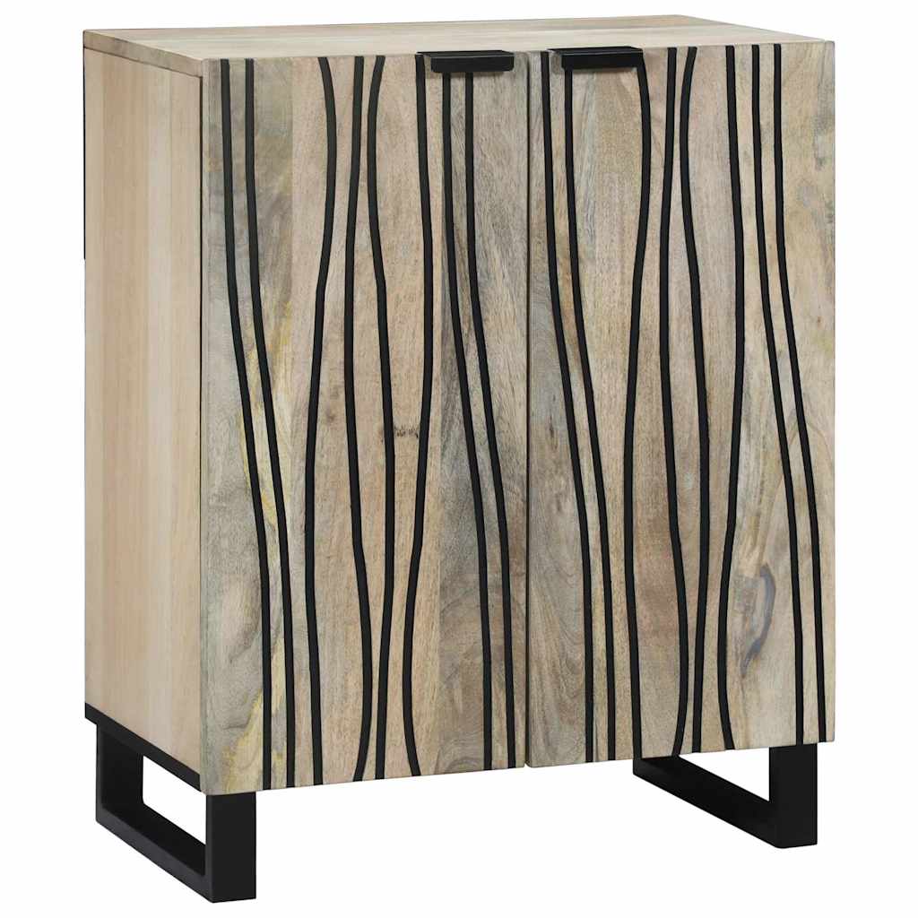 vidaXL Sideboard Natur 60 x 33,5 x 75 cm Massivholz Mango