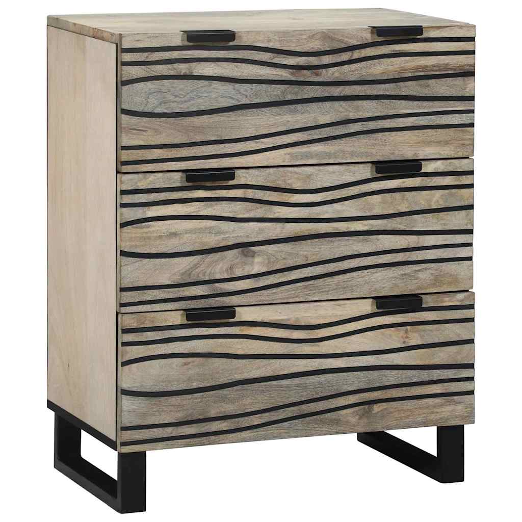 vidaXL Sideboard Braun 60 x 33.5 x 75 cm Massivholz Mango