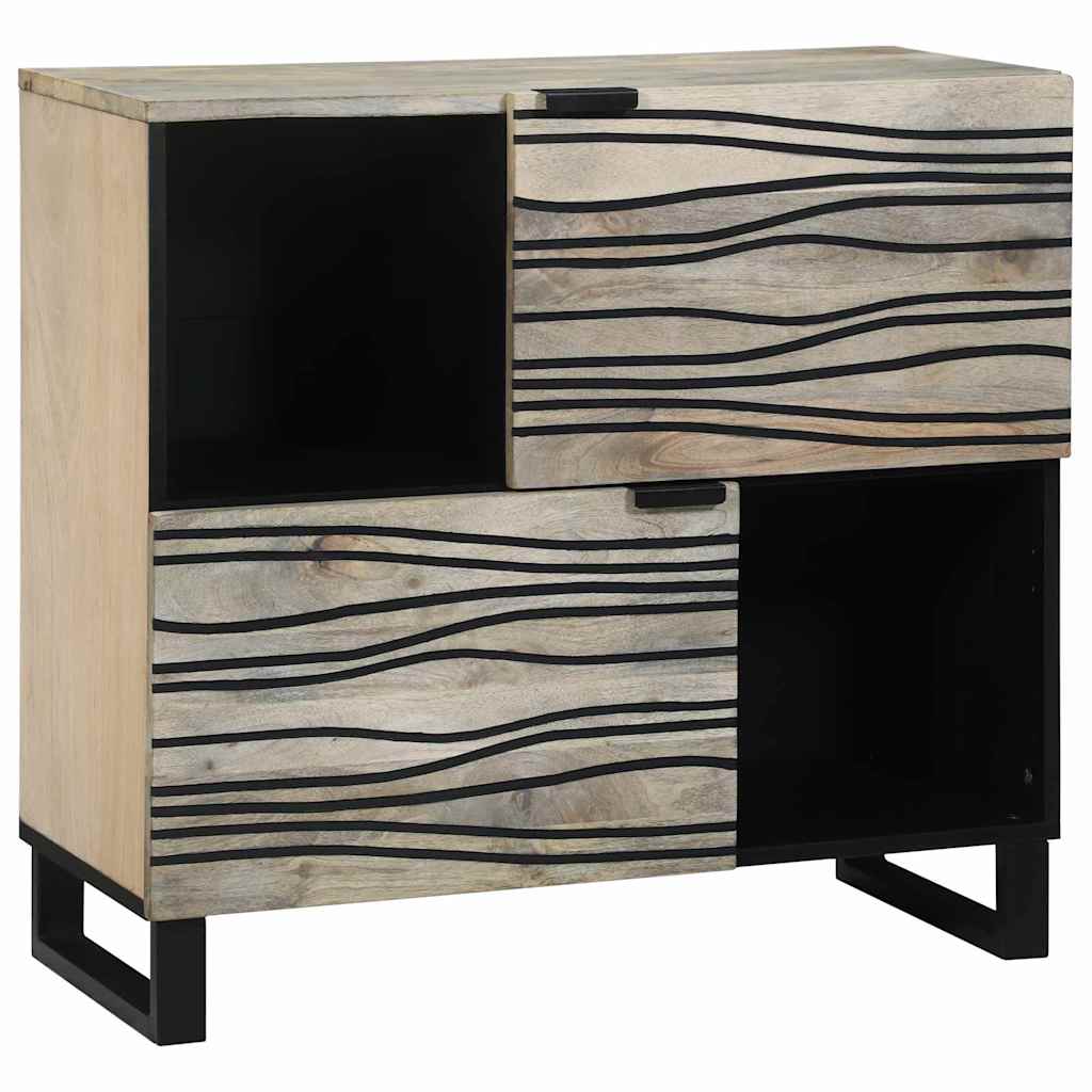 vidaXL Sideboard Braun 80 x 33 x 75 cm massives Mangoholz