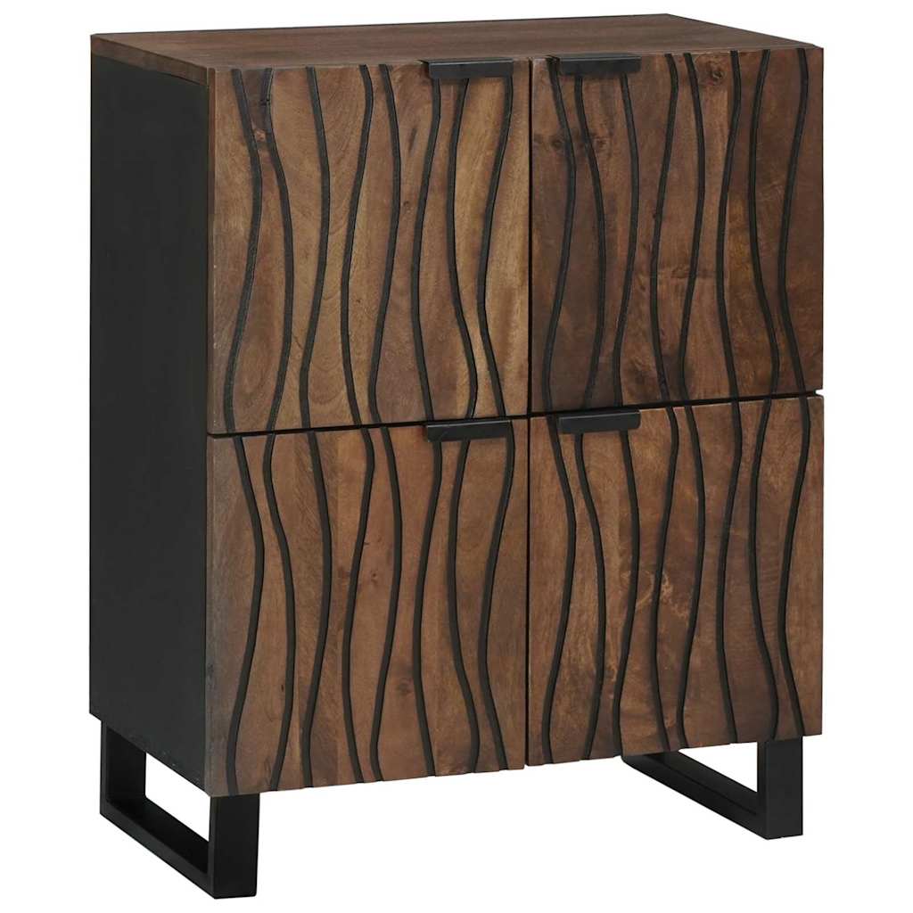 vidaXL Sideboard Braun 60 x 33 x 75 cm massives Mangoholz