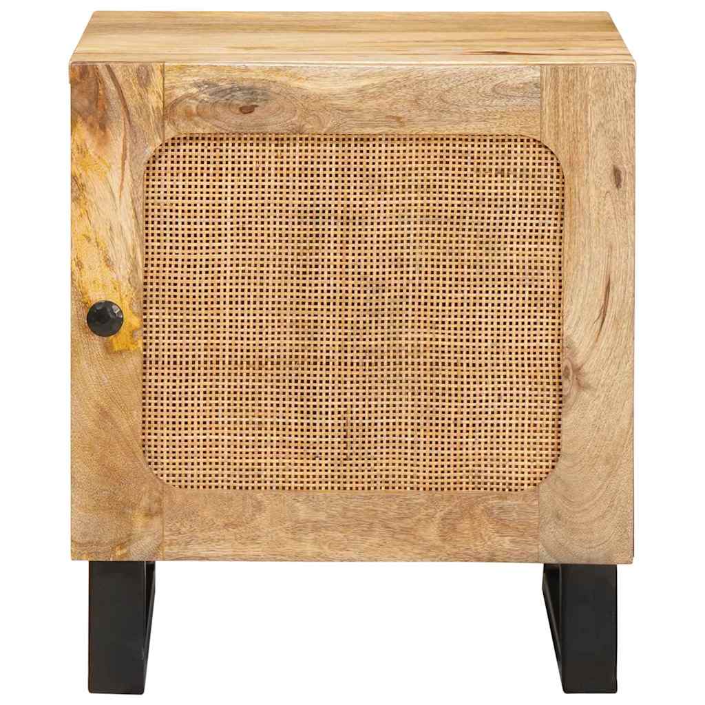 vidaXL Nachttisch Natur 40 x 33,5 x 46 cm Massivholz Mango