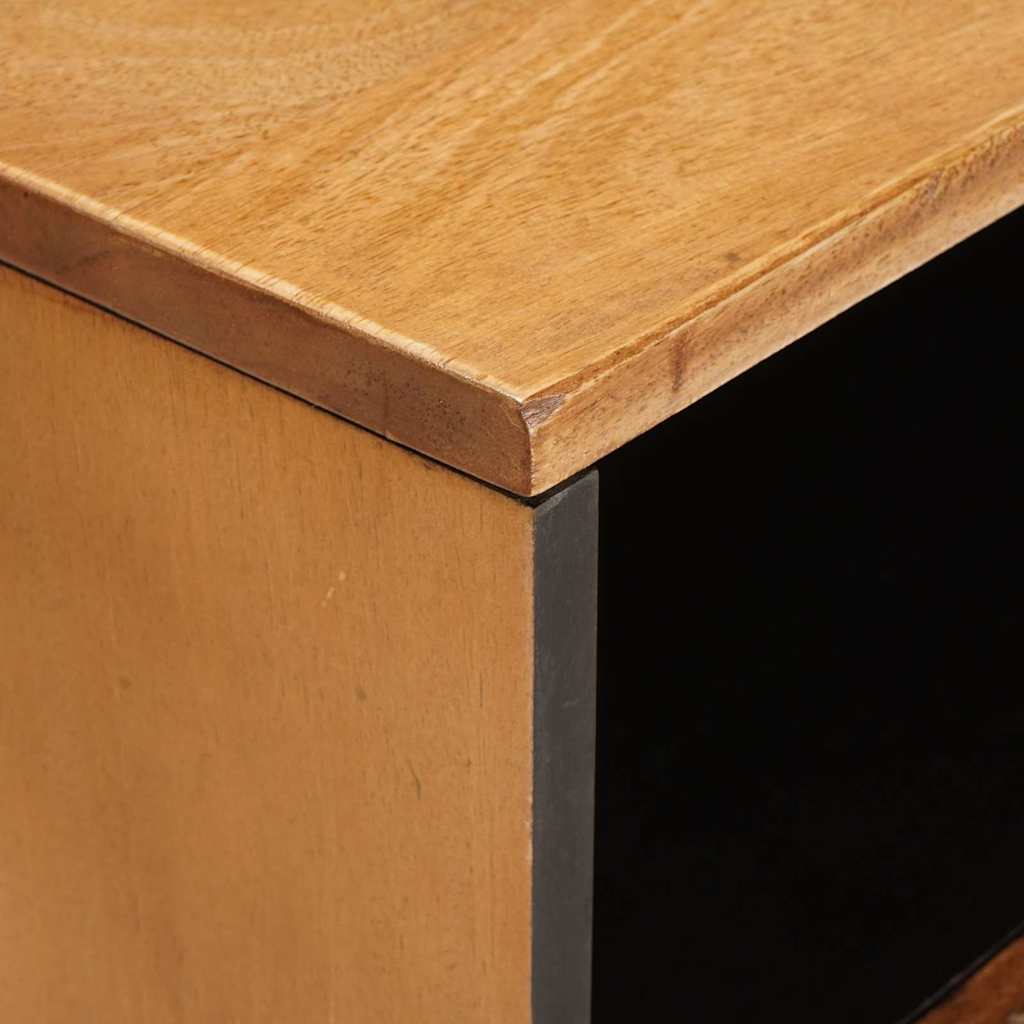 vidaXL Nachttisch mit Tür Hellbraun 50 x 33 x 62 cm Massivholz Akazie