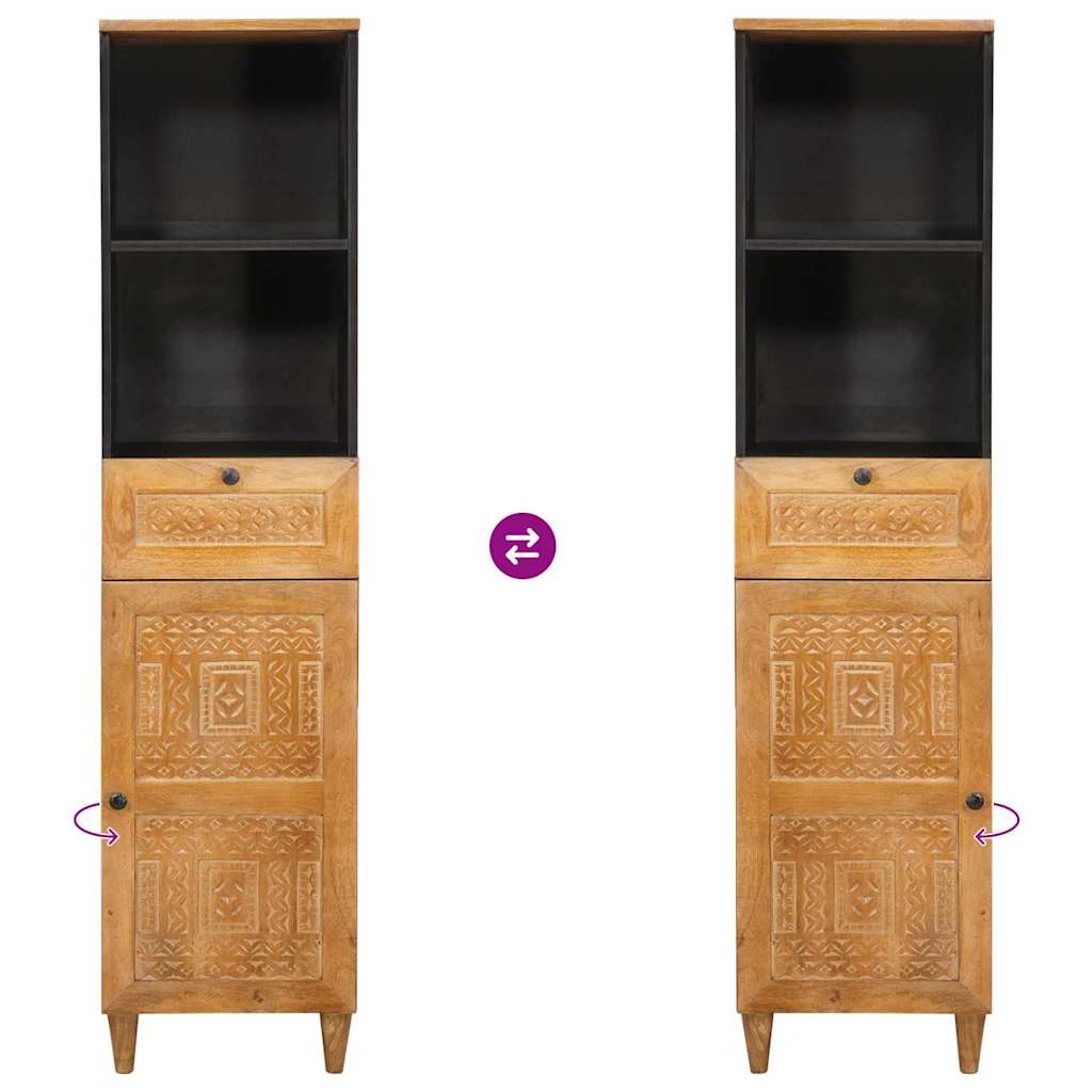 vidaXL Badezimmerschrank Hellbraun 38 x 33 x 160 cm Holzwerkstoff