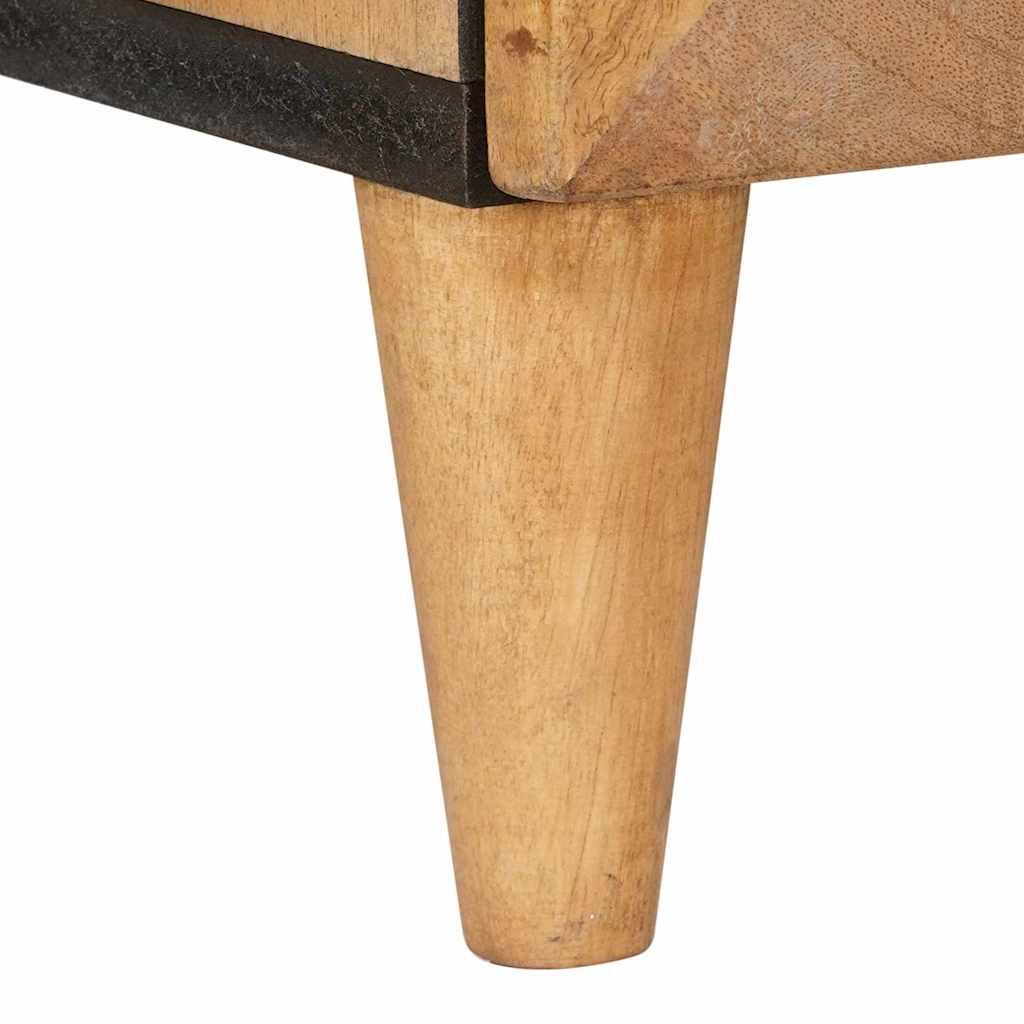 vidaXL Hochboard mit Tür Hellbraun 40 x 33 x 110 cm massives Mangoholz