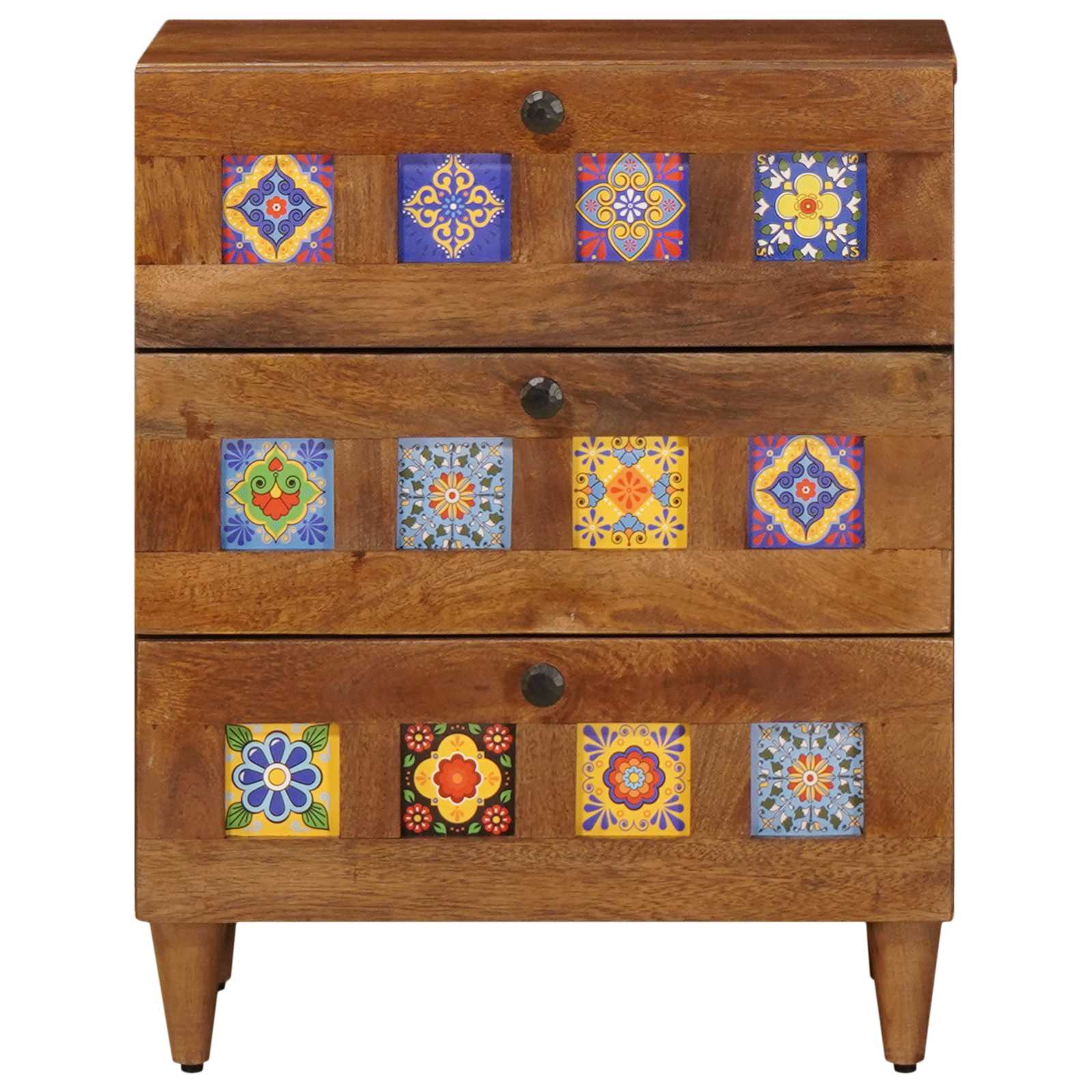 vidaXL Nachttisch Braun 50 x 33 x 60 cm Massivholz Mango