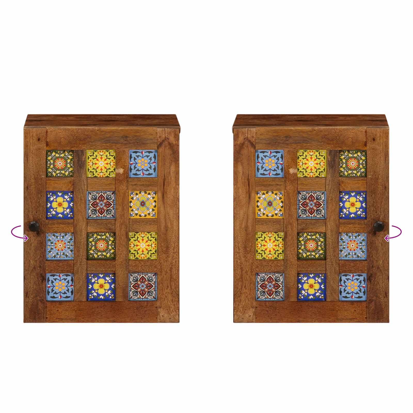 vidaXL Badezimmer Hängeschrank mit Speicher Walnuss 38 x 33,5 x 48 cm