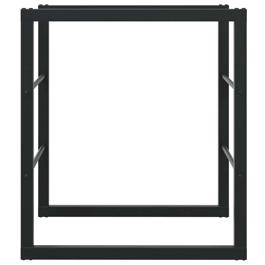 vidaXL Brennholzregal Schwarz 55x30x61 cm Stahl
