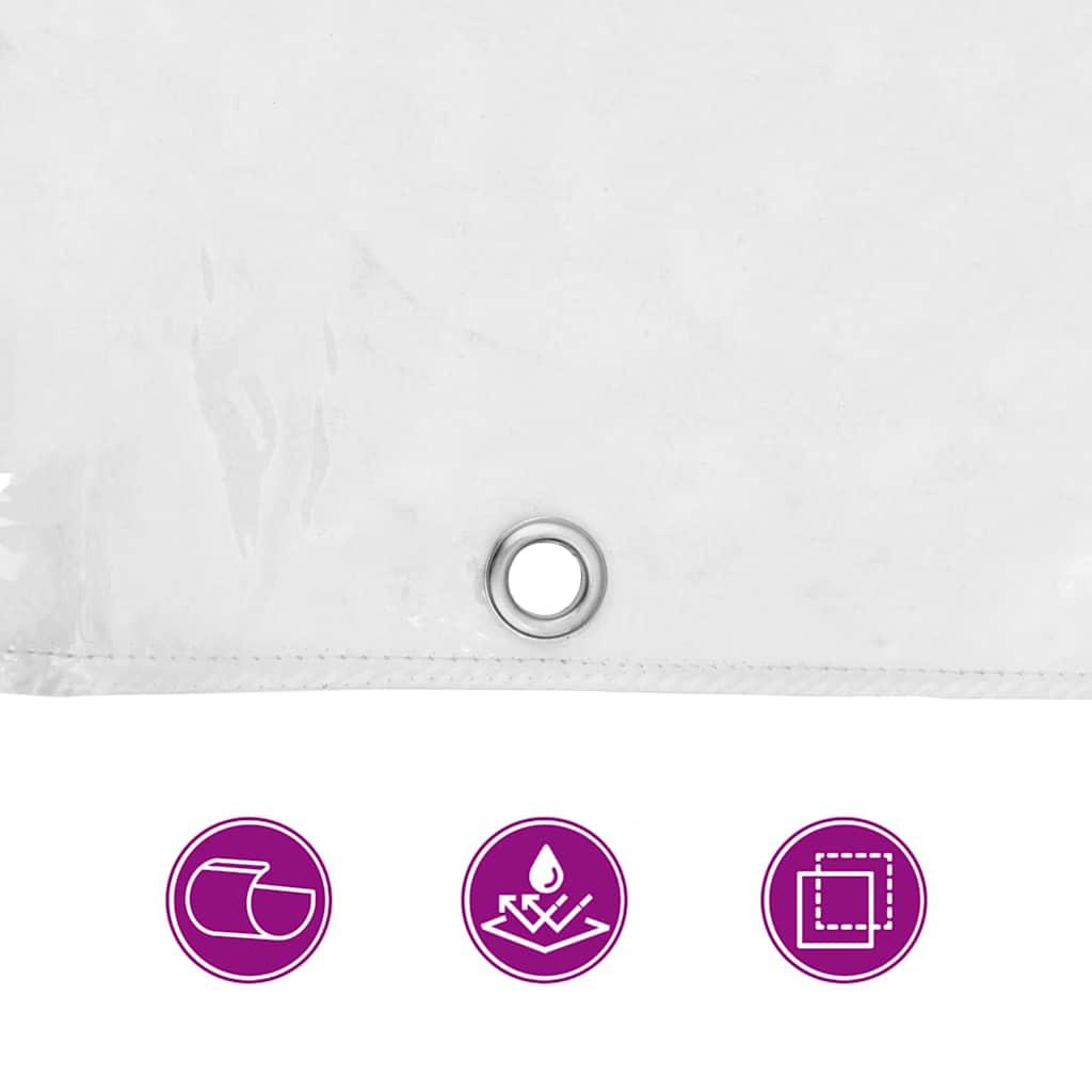 vidaXL Transparente Plane mit Ösen 1x3 m PVC