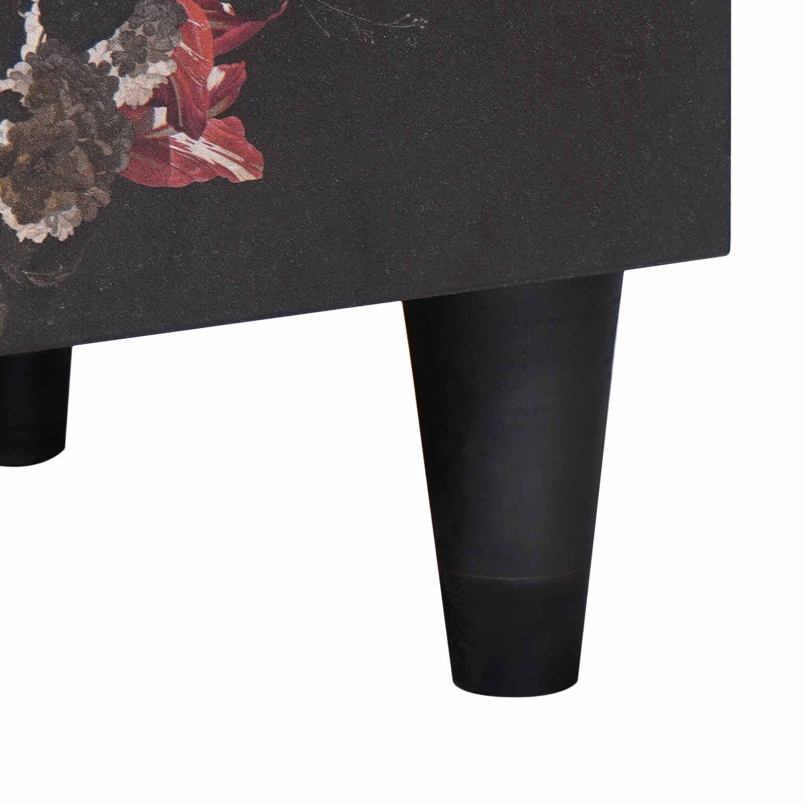 vidaXL Nachttisch mit Tür Schwarz 40 x 33 x 46 cm Massivholz Mango