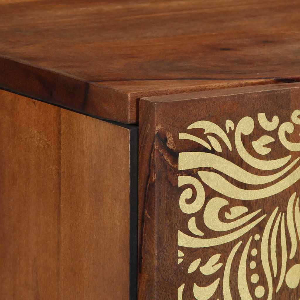 vidaXL Wandschrank mit Tür Honigbraun 38 x 33 x 48 cm Massivholz Mango