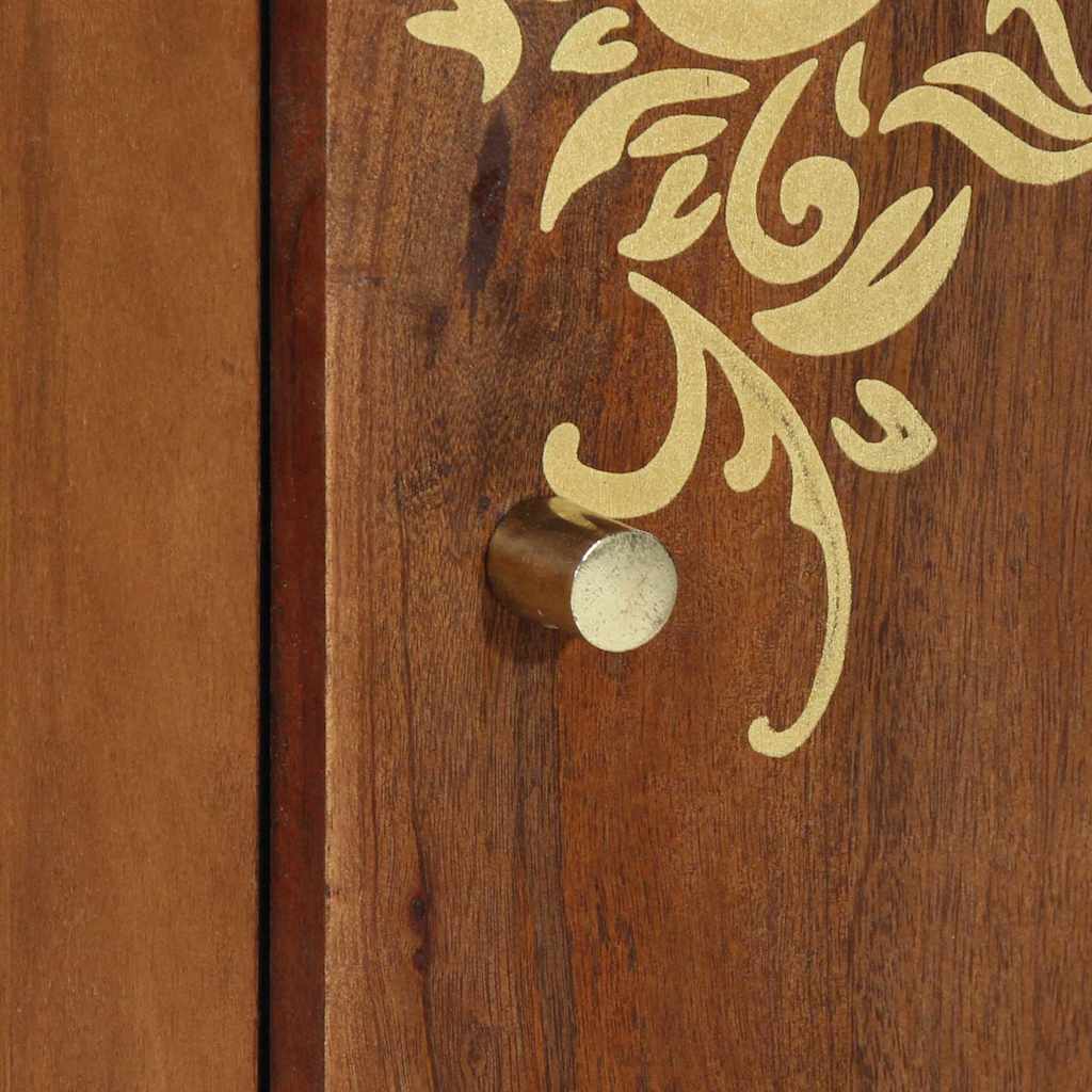 vidaXL Sideboard mit Regal Braun 40 x 33 x 75 cm Massivholz Mango