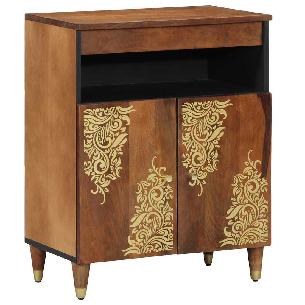 vidaXL Sideboard mit Regal Braun 60 x 33 x 75 cm Massivholz Mango