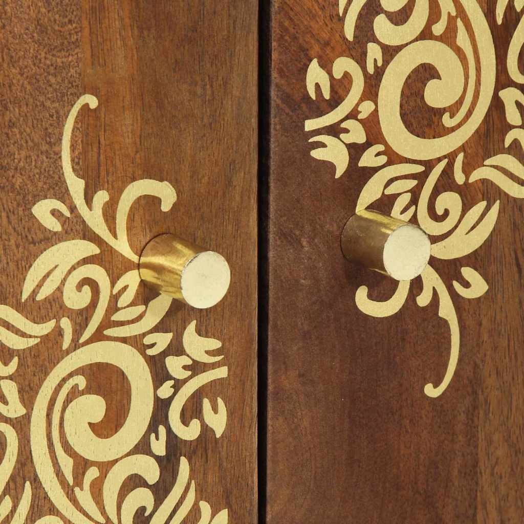 vidaXL Sideboard mit Regal Braun 60 x 33 x 75 cm Massivholz Mango