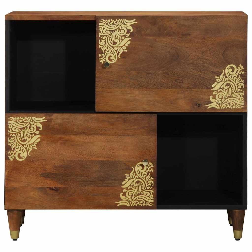 vidaXL Sideboard mit Regal Braun 80 x 33 x 75 cm Massivholz Mango