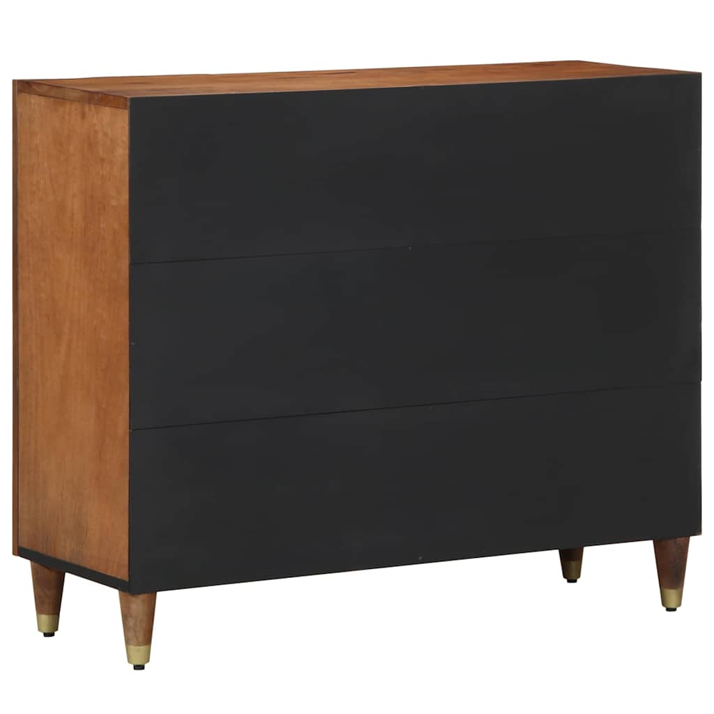 vidaXL Sideboard mit Regal Braun 90 x 33 x 75 cm Massivholz Mango