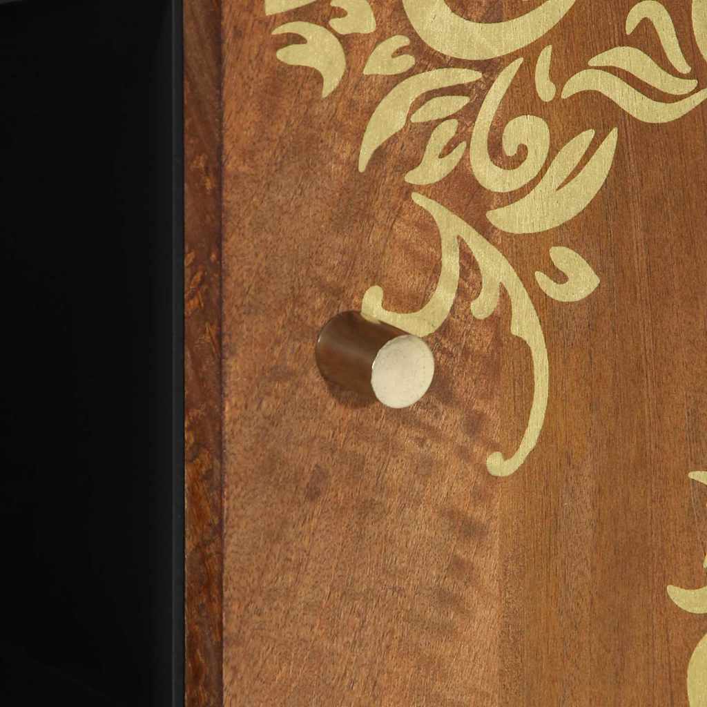 vidaXL Sideboard mit Regal Braun 90 x 33 x 75 cm Massivholz Mango