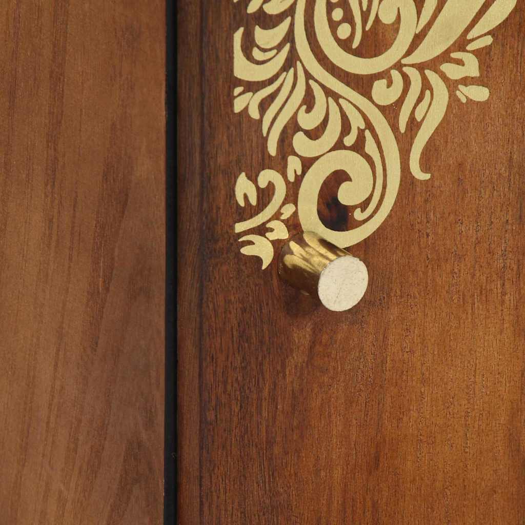 vidaXL Highboard mit Regal Braun 40 x 33 x 110 cm Massivholz Mango