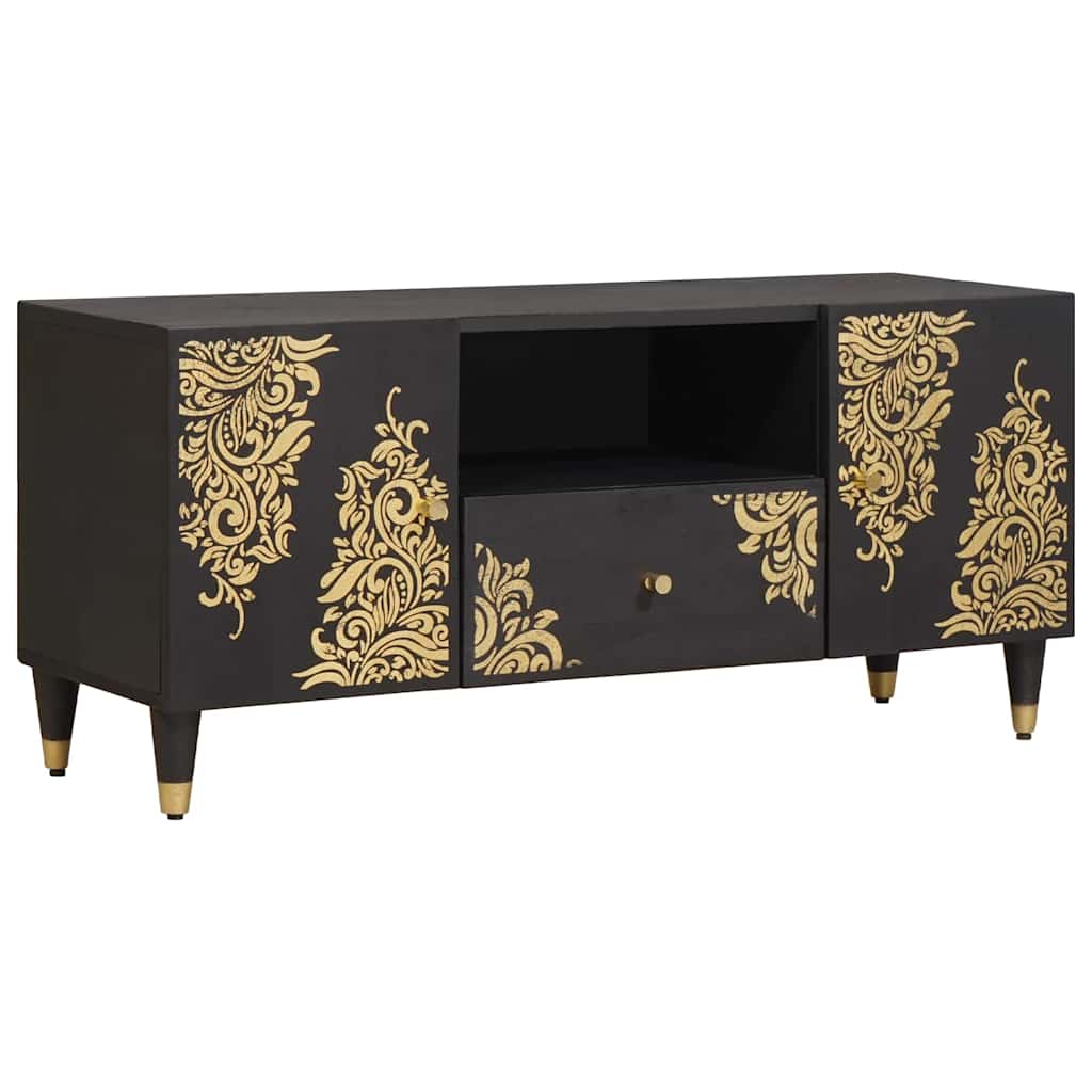 vidaXL TV-Schränk mit Tür Honigbraun 105 x 33 x 46 cm Massivholz Mango