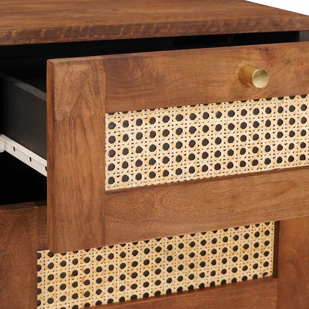 vidaXL Nachttisch Braun 40 x 33,5 x 46 cm Massivholz Akazie