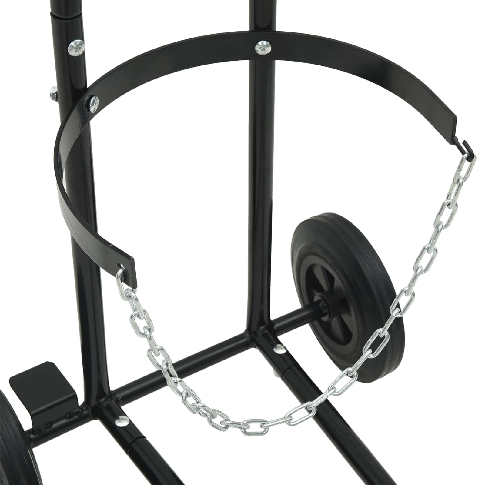 vidaXL Handwagen Schwarz und Rot 49 x 49 x 101 cm Stahl