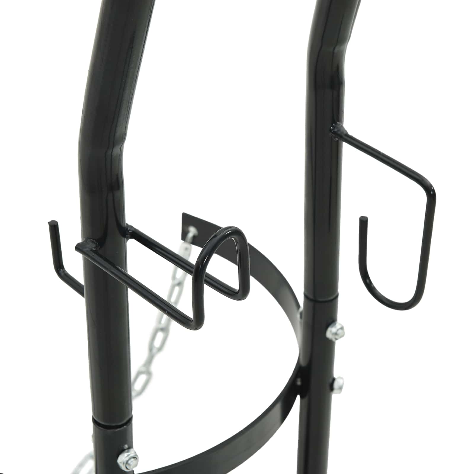 vidaXL Handwagen Schwarz und Rot 49 x 49 x 101 cm Stahl