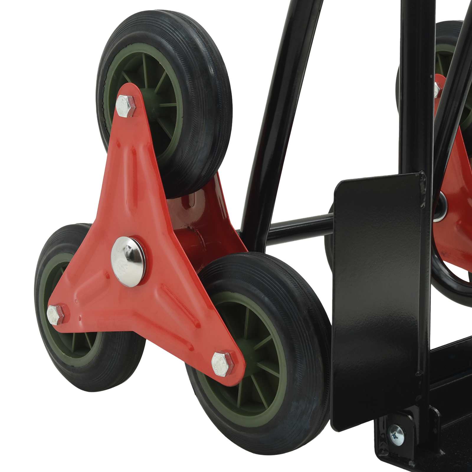 vidaXL Handwagen Schwarz und Rot 64,5 x 49,5 x 114 cm Stahl