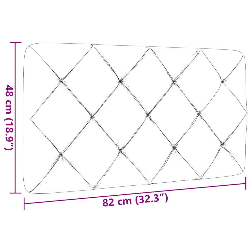 vidaXL Kopfteil-Kissen Hellgrau 80 cm Stoff